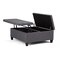 Simpli Home Harrison 36" Square Coffee Table Lift Top Storage Ottoman Modern